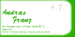 andras franz business card
